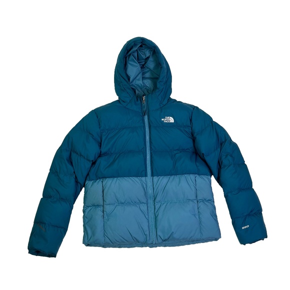 The North Face Full-Zip Reversible Hooded 550 Down Jacket - Picture 1 of 9